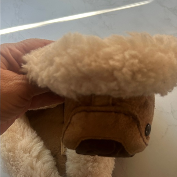 Cozy Tan Kids Moccasin Slippers - Picture 4 of 7